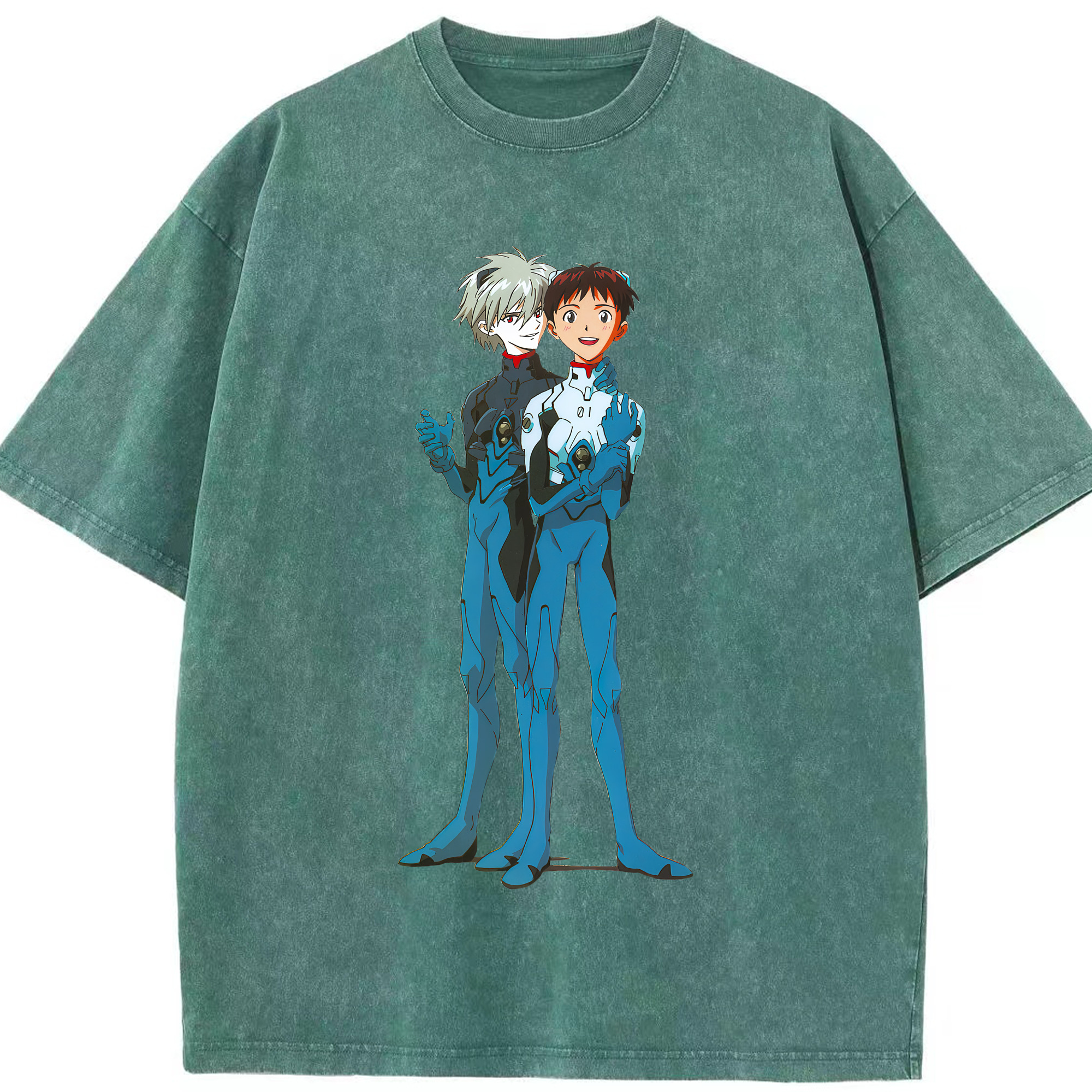 （画像用） EVA 新世紀エヴァンゲリオン 綿100% ヴィンテージ風 半袖Tシャツ（フロントプリント）